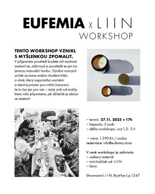 Tento workshop vznikl s myšlenkou zpomalit. V příjemném prostředí budete mít možnost zastavit se, ztišit mysl a soustředit...